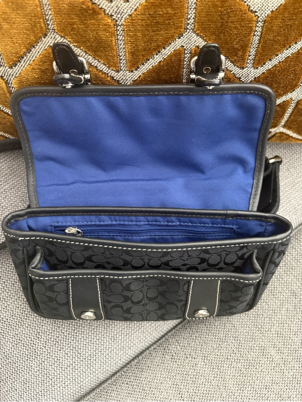 Coach Black Signature Mini Field Bag - Picture 3 of 5